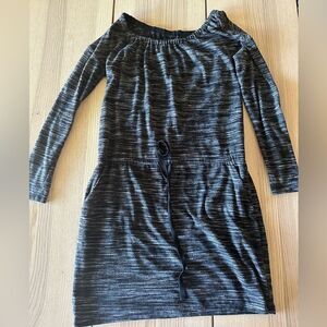 Loft Jersey dress tie waist with pockets - M